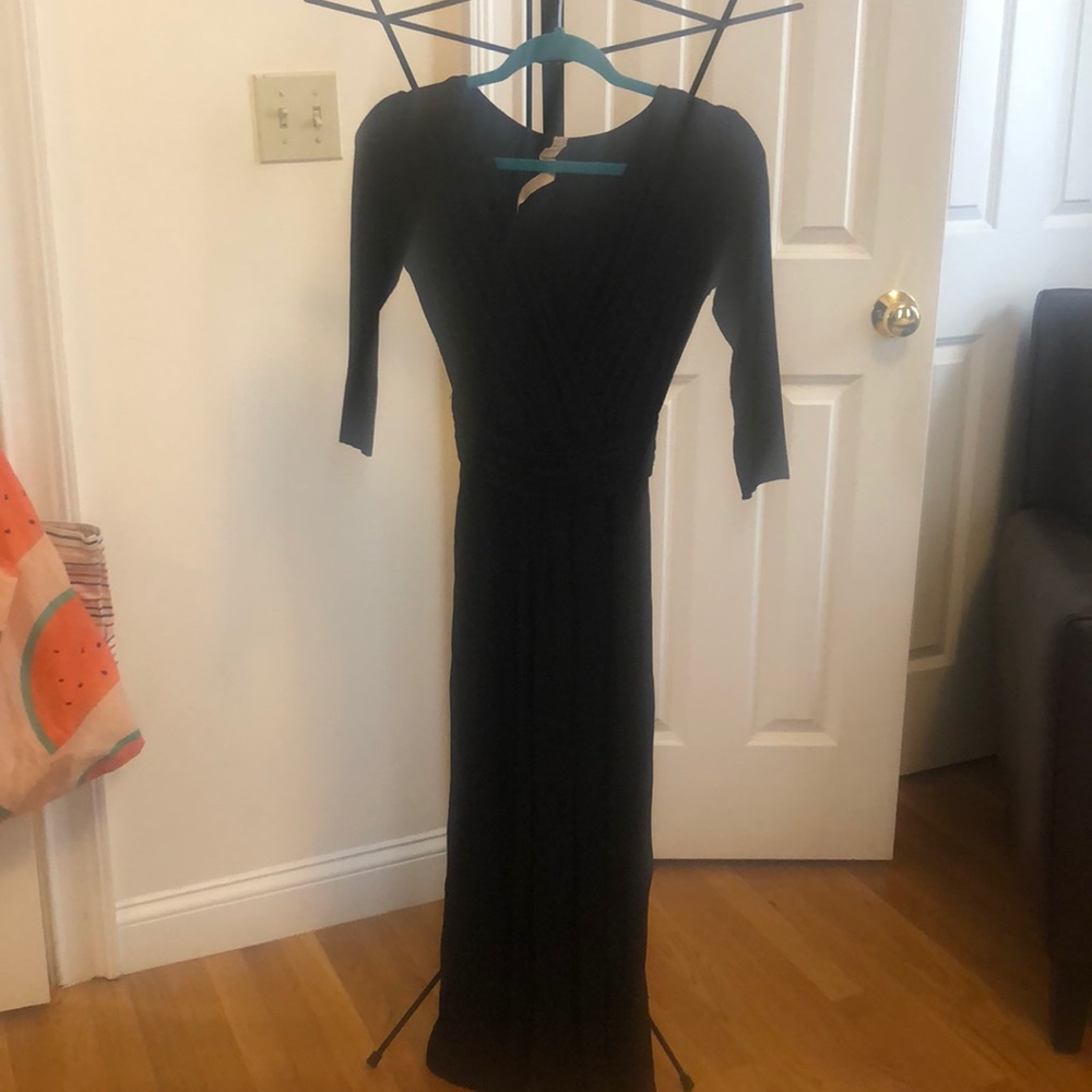 Anthropologie black Jersey maxi dress.
